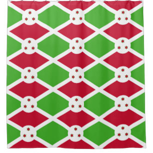 Shower Curtain with Flag of Burundi