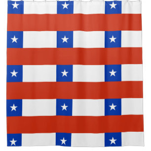 Shower Curtain with Flag of Chile
