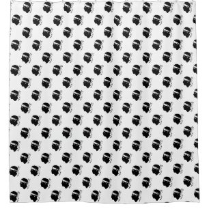 Shower Curtain with Flag of Corsica