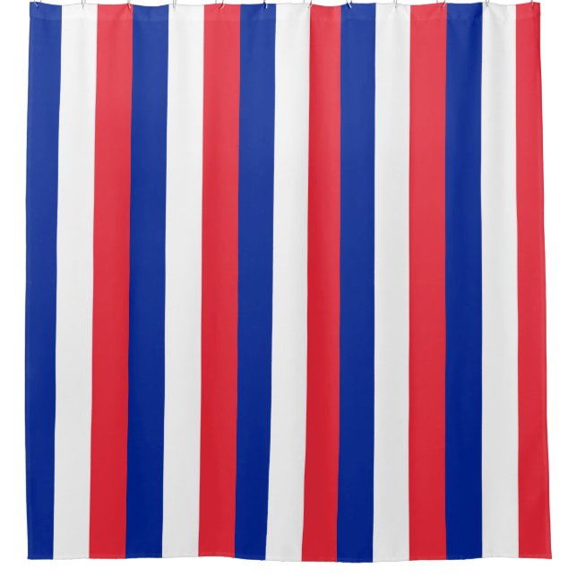 Shower Curtain with Flag of France (Front)