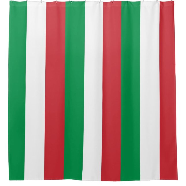 Shower Curtain with Flag of Italy (Front)