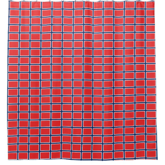 Shower Curtain with Flag of Norway (Front)