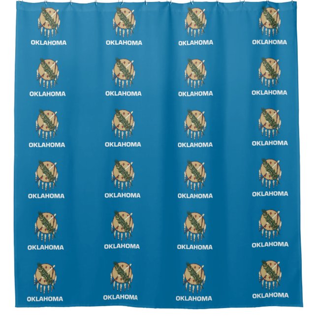 Shower Curtain with Flag of Oklahoma State, USA (Front)