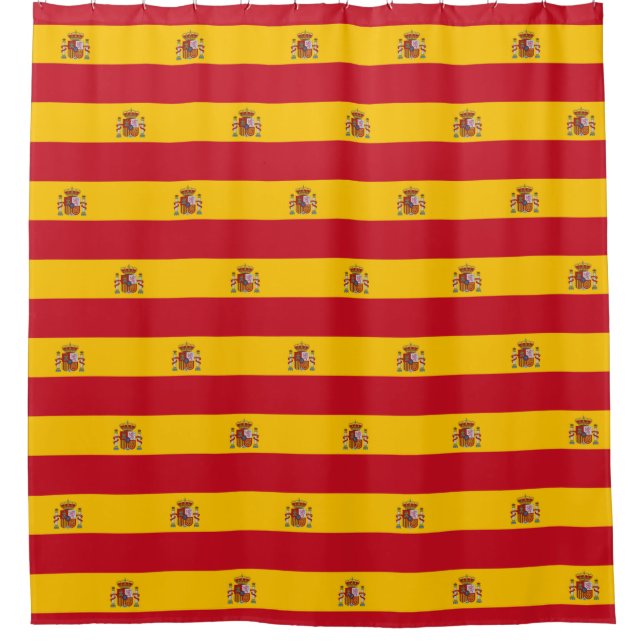 Shower Curtain with Flag of Spain (Front)