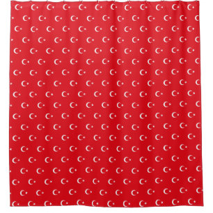 Shower Curtain with Flag of Turkey