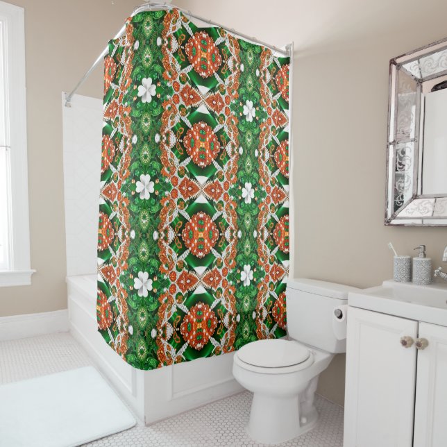  Shower Curtain with Irish Colours (In Situ)