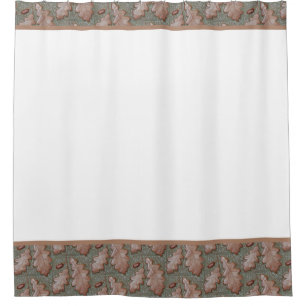 Shower Curtain with Oak Leaf border