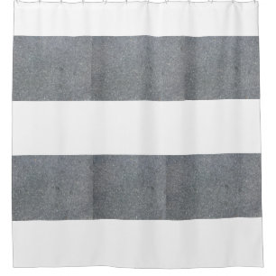 Shower Curtain with Speckled Grey Stripes