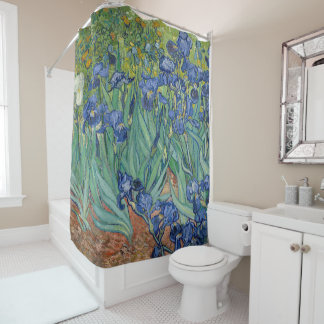 Shower Curtain with Van Gogh's Irises