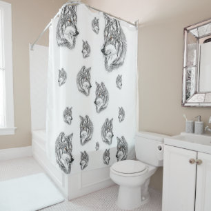 Shower curtain Wolves
