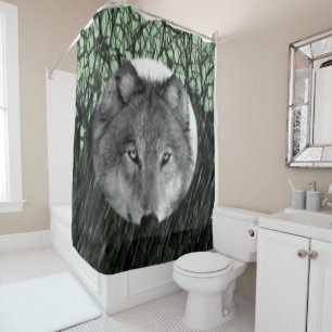 Shower curtain Wolves