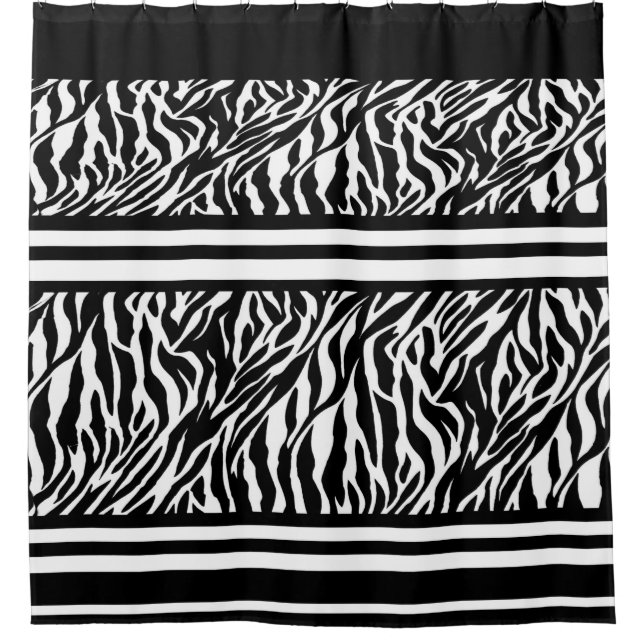 Shower Curtain/Zebra Pattern (Front)