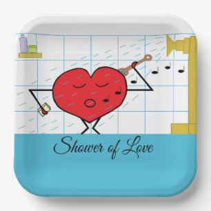 Shower Love Flows:  Bridal Party Paper Plate