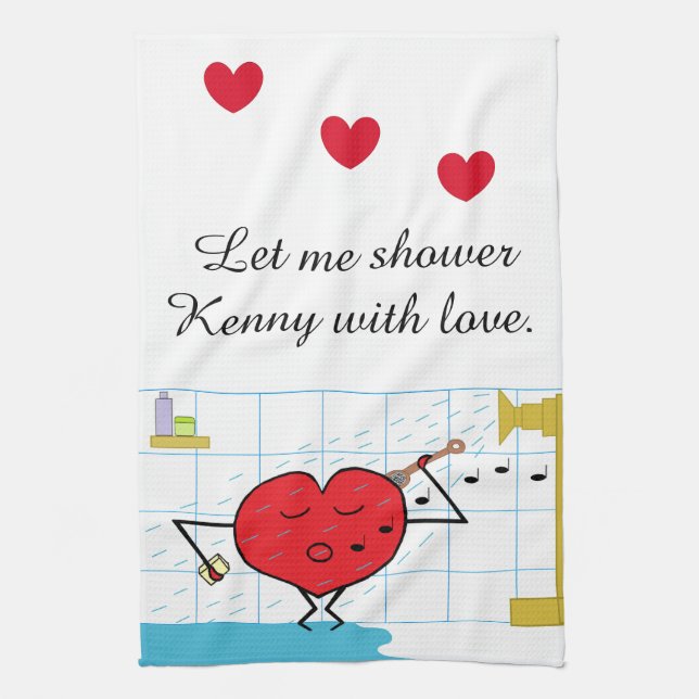 Shower Love Flows: Kitchen Towel (Vertical)