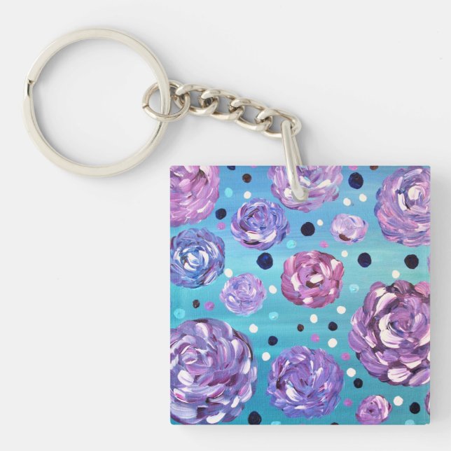 Shower Me With Flowers Keychain (Front)