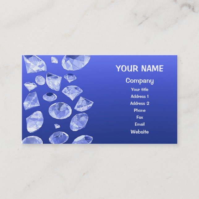 Shower of diamonds business card (Front)