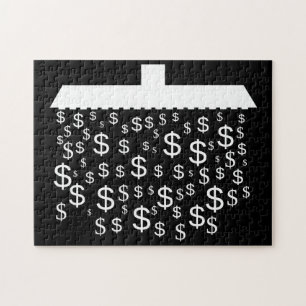 Shower of Dollar Signs ($) Jigsaw Puzzle