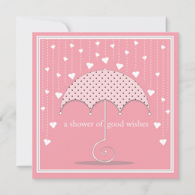 Shower of Hearts Pink Bridal Shower Invitation (Devant)