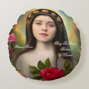 Shower of Roses Round Pillow