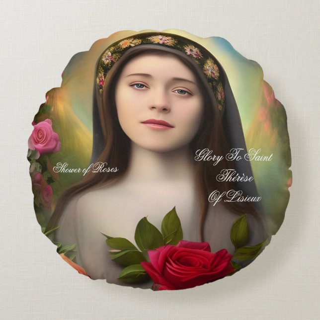 Shower of Roses  Round Pillow (Front)