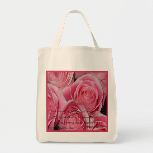 Shower of Roses, St. Therese, tote Bag (Front)