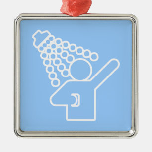 Shower Symbol Metal Ornament