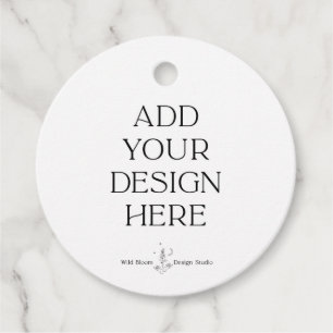 Shower Thank You Favour Tags   Printed Circle Tags