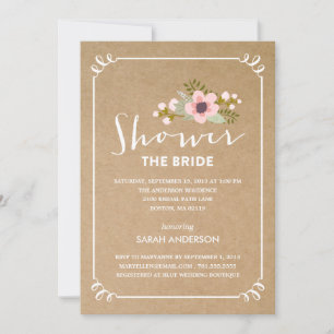 SHOWER THE BRIDE   BRIDAL SHOWER INVITATION