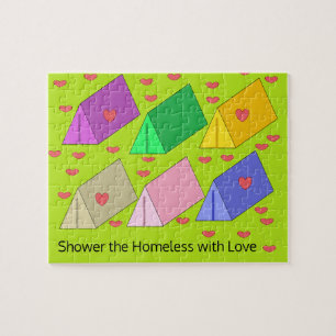 Shower the Homeless with Love Jigsaw Puzzle