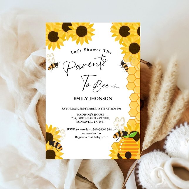 Shower  the parents to  bee baby shower invitation (Creator Uploaded)