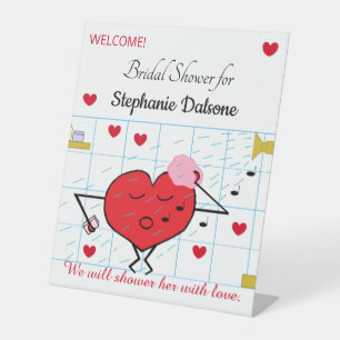 Shower You with Love- Bridal Shower: Pedestal Sign