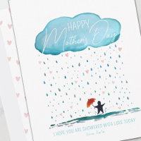 Showered with Love Mother's Day Holiday Card