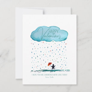 Showered with Love Valentine Holiday Card