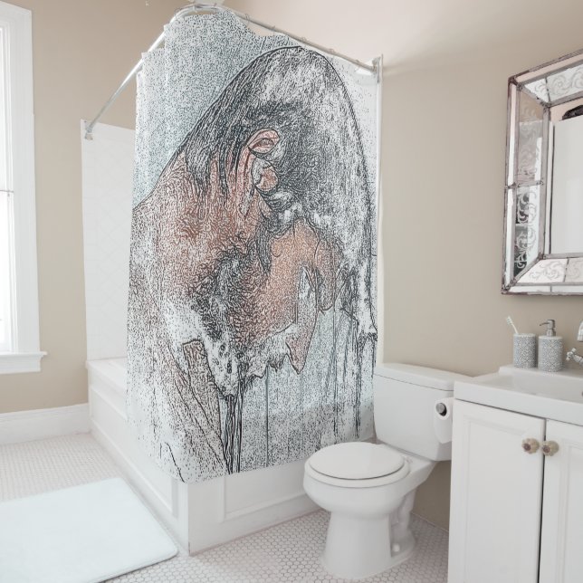 Showerman Shower Curtain (In Situ)