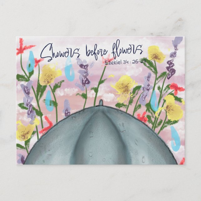 Showers Before Flowers Postacard Postcard (Front)