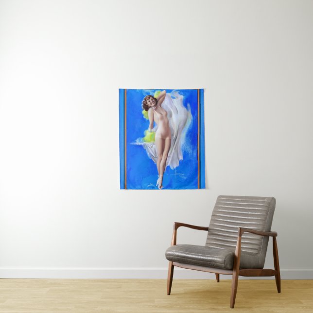 Showgirl by American Artist Rolf Armstrong Tapestry (In Situ)