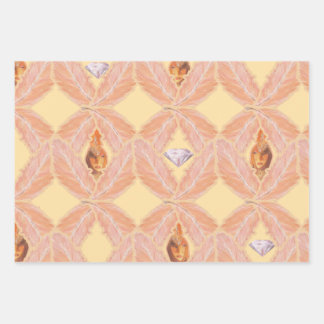 Showgirl Era Feather wrapping paper -3 flat sheets