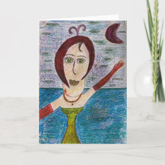 Showgirl Greeting Card (blank inside)