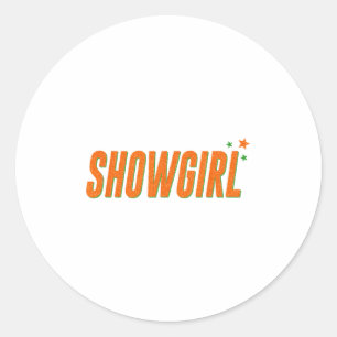 Showgirl New Era Vibes Aesthetic Graphic Outfit Wo Classic Round Sticker