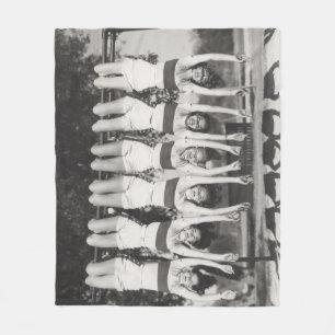 Showgirls on monkey bars, playful design. fleece blanket