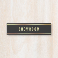 Showroom Black Gold Customizable Text Template