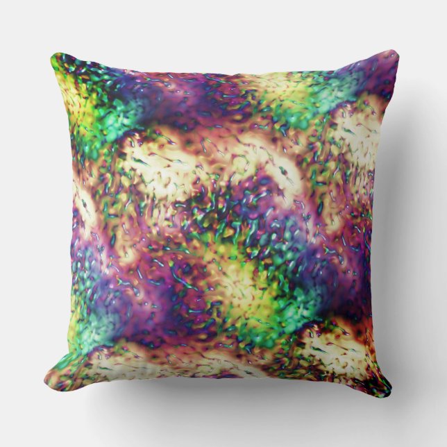 Showy coloured scales or water drops throw pillow (Front)