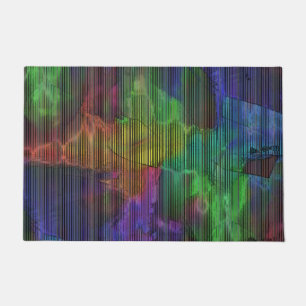 Showy coloured spots under deformed stripes lines  doormat
