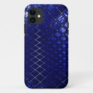 Showy dark blue drawing some curved jute iPhone 11 case