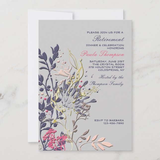 Showy Floral Invitation (Front)