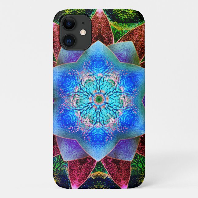 Showy or rustic bluish virtual flower  Case-Mate iPhone case (Back)