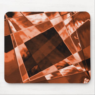 Showy reddish brown inclined square and rectangles mouse pad