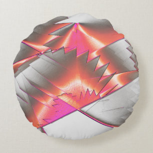 Showy salmon or peach, extremely rough digitalized round pillow