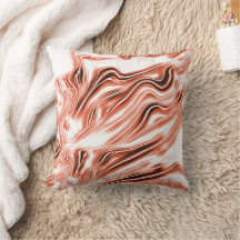 Showy salmon to red long wavy traces on white fund