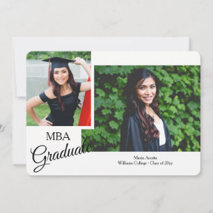 Showy Script Graduate Photo Announcement